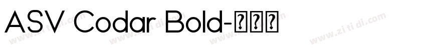 ASV Codar Bold字体转换